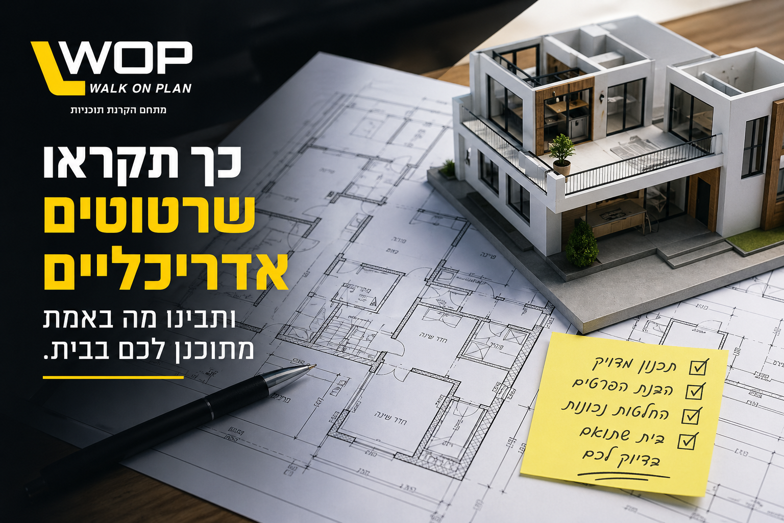 כך תקראו שרטוטים אדריכליים - WOP