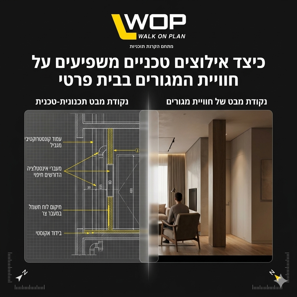 איך אילוצים טכניים משפיעים על חוויית המגורים בבית פרטי - מאמר של WOP