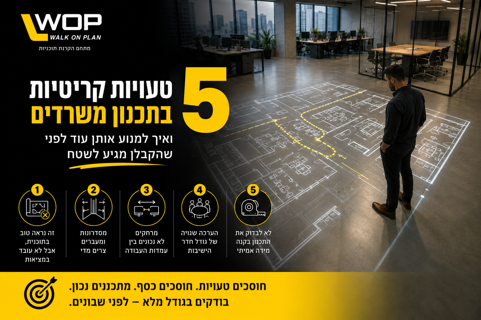 טעויות קריטיות בתכנון משרדים - מאמר של WOP